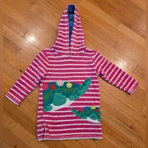 Boden Girl's Turtle Terry Hooded Coverup